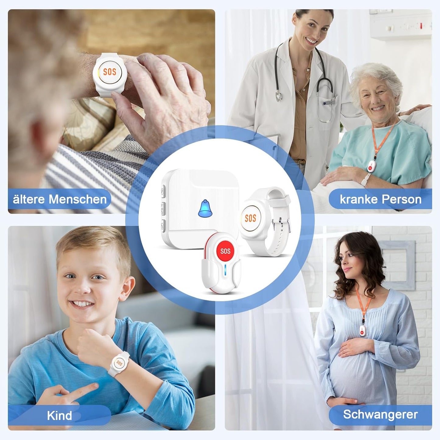 dispositivo avisador para personas mayores, niños, embarazadas etc. en caso de emergencia.